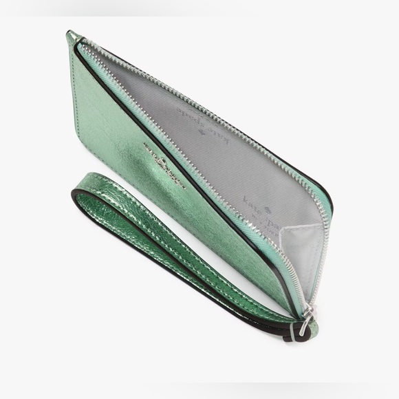 Kate Spade Lucy Metallic L-Zip Wristlet - Picture 5 of 6